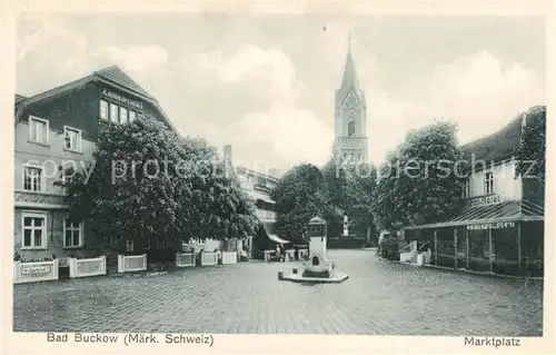 AK / Ansichtskarte  Bad_Buckow_Maerkische_Schweiz Marktplatz Bad_Buckow