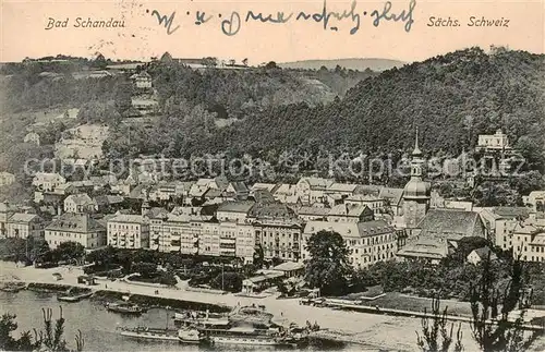 AK / Ansichtskarte  Bad_Schandau Panorama Bad_Schandau