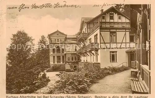 AK / Ansichtskarte 73822144 Bad_Schandau Kurhaus Alberthoehe Bad_Schandau