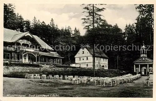 AK / Ansichtskarte  Bad_Landeck_Schlesien_PL Waldtempel 