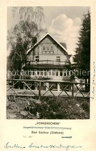 AK / Ansichtskarte  Bad_Sachsa_Harz Erholungsheim Sonnenschein Bad_Sachsa_Harz