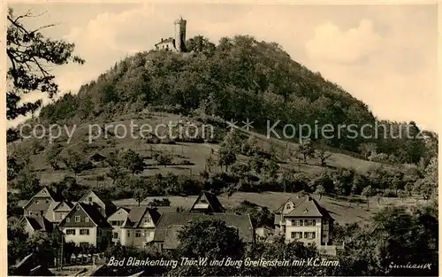 AK / Ansichtskarte  Bad_Blankenburg Burg Greifenstein mit VC Turm Bad_Blankenburg