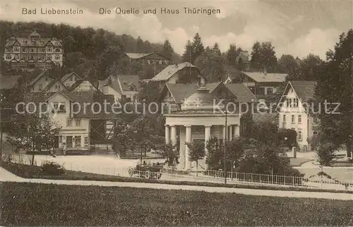 AK / Ansichtskarte 73822176 Bad_Liebenstein Die Quelle und Haus Thueringen Bad_Liebenstein