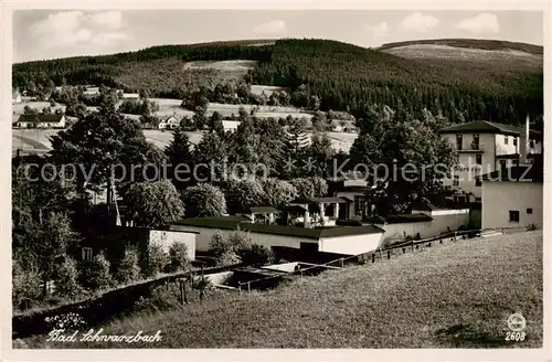 AK / Ansichtskarte  Bad_Schwarzbach_Flinsberg_Swieradow_Zdroj_Bad_PL Panorama mit Kurhaus und Heufuder 