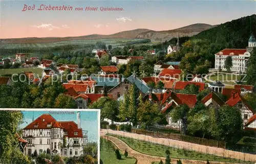 AK / Ansichtskarte  Bad_Liebenstein Blick vom Hotel Quisisana Sanatorium Bad_Liebenstein