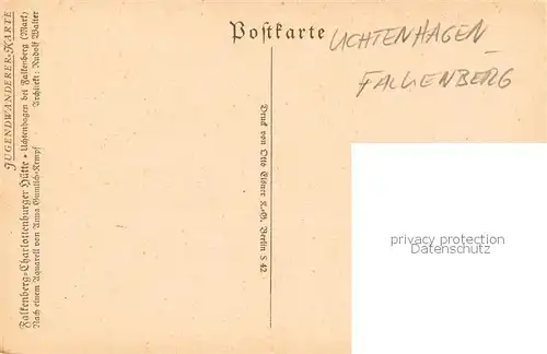 AK / Ansichtskarte Falkenberg_Lichtenhagen_Mark Charlottenburger Huette 