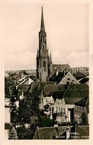 AK / Ansichtskarte  Lauben_Leutkirch Altstadt Kath Kirche Lauben_Leutkirch