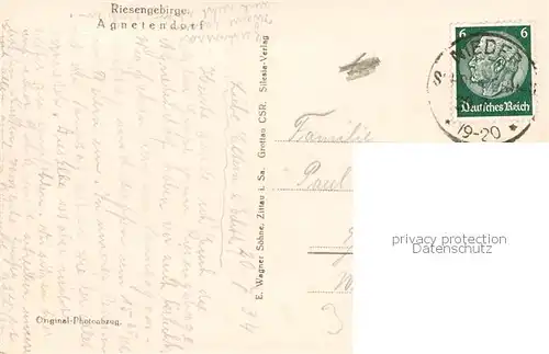 AK / Ansichtskarte  Agnetendorf_ Jagniatkow_Jelenia_Gora_Riesengebirge_PL Panorama 