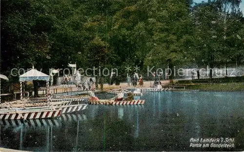 AK / Ansichtskarte  Bad_Landeck_Schlesien_PL Partie am Gondelteich 