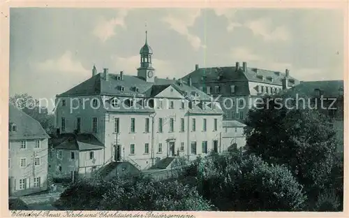 AK / Ansichtskarte  Reuss_Ebersdorf_Thueringen Kirche und Chorhaeuser der Bruedergemeinde Reuss_Ebersdorf_Thueringen