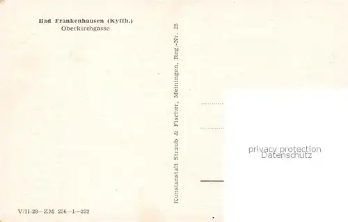 AK / Ansichtskarte 73822346 Bad_Frankenhausen Oberkirchgasse Bad_Frankenhausen