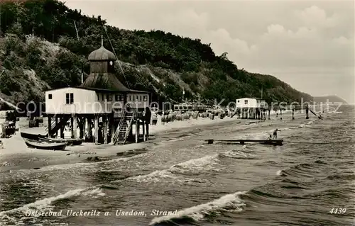 AK / Ansichtskarte  Ueckeritz_ueckeritz_Usedom Strandpartie 