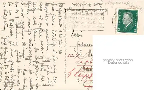 AK / Ansichtskarte  Westerland_Sylt Strand Promenade Westerland_Sylt