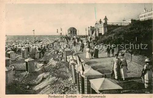 AK / Ansichtskarte 73822383 Borkum_Nordseeheilbad Strandpromenade Feldpost 