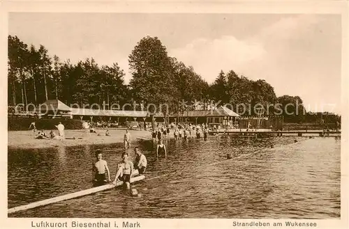 AK / Ansichtskarte 73822393 Biesenthal_-Bernau_Brandenburg Strandleben am Wukensee 