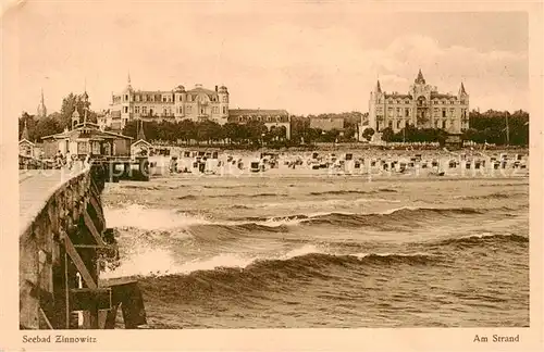 AK / Ansichtskarte  Zinnowitz_Ostseebad Strandpartie Zinnowitz_Ostseebad