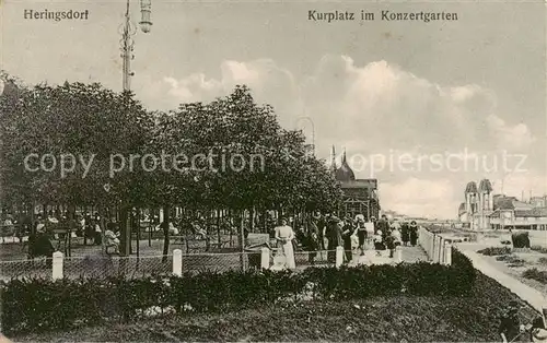 AK / Ansichtskarte  Heringsdorf__Ostseebad_Usedom Kurplatz im Konzertgarten Feldpost 