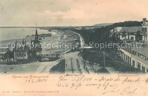 AK / Ansichtskarte  Heringsdorf__Ostseebad_Usedom Strandpromenade 