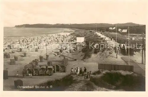 AK / Ansichtskarte  Baabe_Ostseebad_Ruegen Strandpartie Baabe_Ostseebad_Ruegen