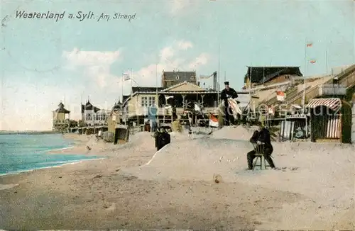 AK / Ansichtskarte  Westerland_Sylt Strandpartie Westerland_Sylt