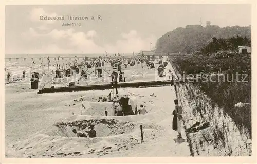 AK / Ansichtskarte  Thiessow_Ostseebad_Ruegen Badestrand Thiessow_Ostseebad_Ruegen