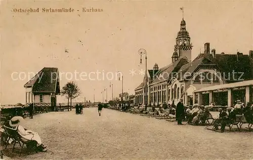 AK / Ansichtskarte  Swinemuende_Swinoujscie Kurhaus Strandpromenade Swinemuende Swinoujscie