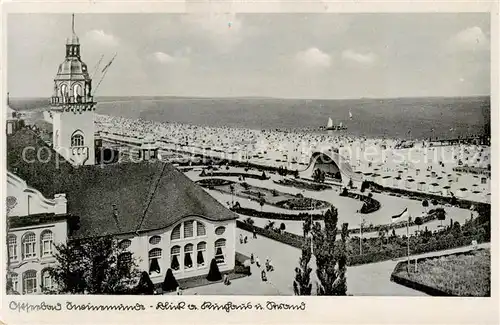 AK / Ansichtskarte 73822474 Swinemuende_Swinoujscie Blick vom Kurhaus zum Strand Swinemuende Swinoujscie