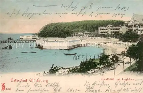 AK / Ansichtskarte  Gluecksburg__Ostseebad Strandhotel und Logierhaus 