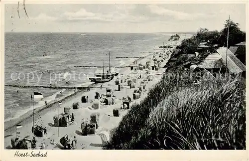 AK / Ansichtskarte  Horst__Ostsee_Niechorze Strandpartie 