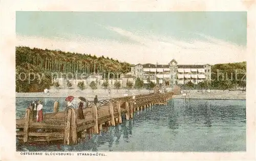AK / Ansichtskarte  Gluecksburg__Ostseebad Strandhotel 