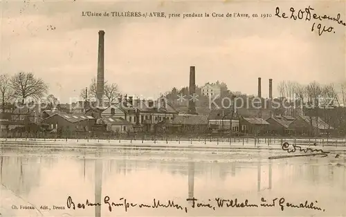 AK / Ansichtskarte Tillieres sur Avre prise pendant la Crue de lArve en 1920 Tillieres sur Avre