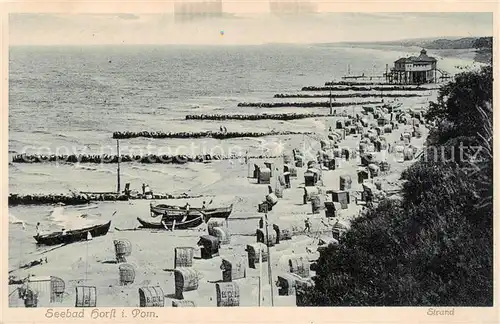 AK / Ansichtskarte  Horst__Ostsee_Niechorze Strandpartie 