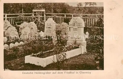 AK / Ansichtskarte Chermizy Ailles Deutsche Heldengraeber auf dem Friedhof in Chermizy Chermizy Ailles