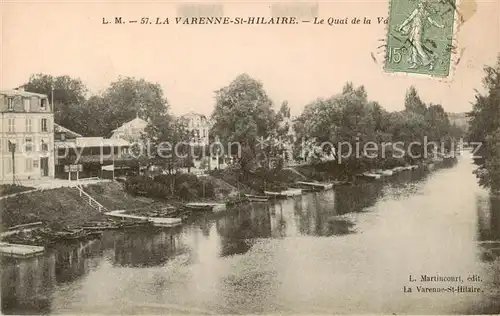 AK / Ansichtskarte La_Varenne__Saint_Hilaire_94_Val de Marne Le Quai de la Varenne 