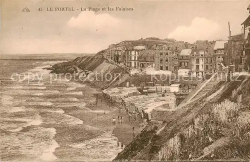 AK / Ansichtskarte Le_Portel_62 La Plage et les Falaises 
