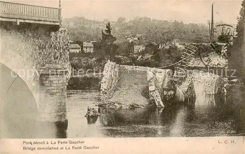 AK / Ansichtskarte La_Ferte Gaucher_77_Seine et Marne Pont demoli a La Ferte Gaucher 