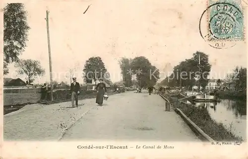 AK / Ansichtskarte Conde sur l_Escaut_59_Nord Le Canal de Mons 