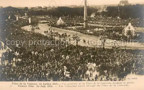 AK / Ansichtskarte Paris_75 Fetes de la Victoire 14 Juillet 1919 