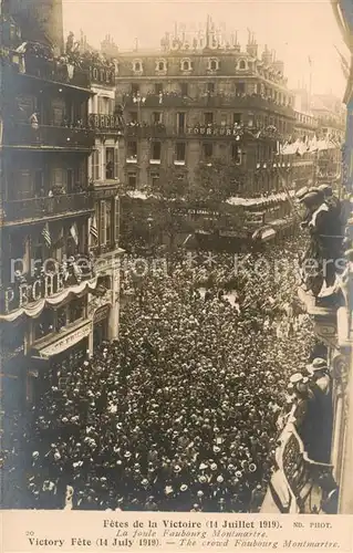 AK / Ansichtskarte Paris_75 Fetes de la Victoire 14 Juillet 1919 