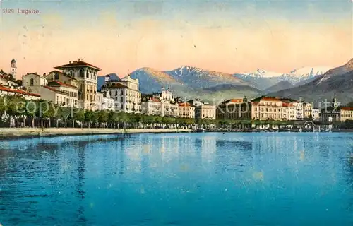 AK / Ansichtskarte Lugano_Lago_di_Lugano_TI Panorama 