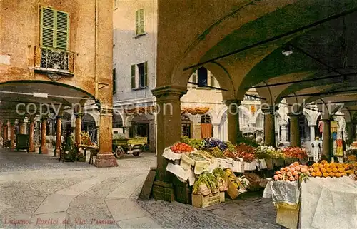 AK / Ansichtskarte Lugano_Lago_di_Lugano_TI Portici di Via Pessina 