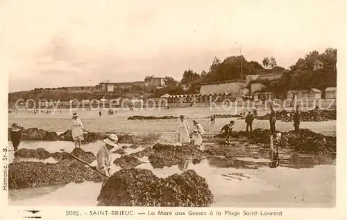 AK / Ansichtskarte Saint Brieuc_22_Cotes d_Armor La Mare aux Gosses a la Plage Saint Laurent 