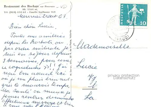 AK / Ansichtskarte Provence Mutrux_VD Restaurant des Rochats 