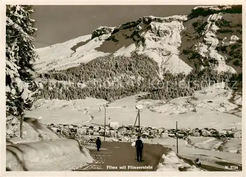 AK / Ansichtskarte Flims_GR mit Flimserstein Flims_GR