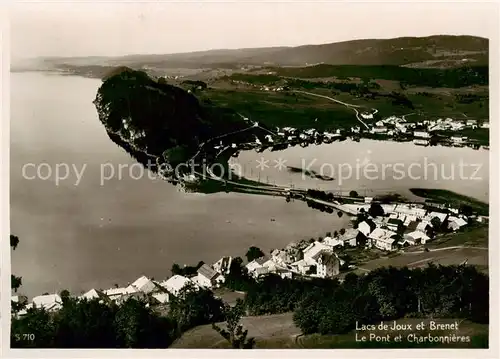 AK / Ansichtskarte Lac_de_Joux_VD et Brennet Le Pont et Charbonnieres Vue aerienne 