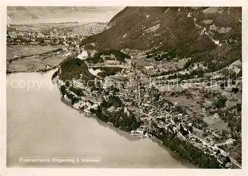 AK / Ansichtskarte Ringgenberg_Brienzersee_BE Fliegeraufnahme 