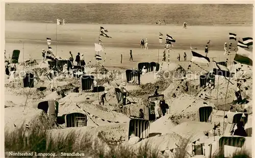 AK / Ansichtskarte  Langeoog_Nordseebad Strandleben Langeoog_Nordseebad