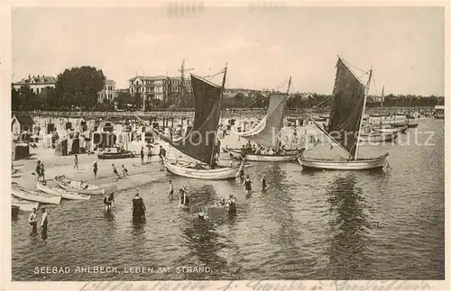 AK / Ansichtskarte 73822747 Ahlbeck_Ostseebad Strandleben Ahlbeck_Ostseebad