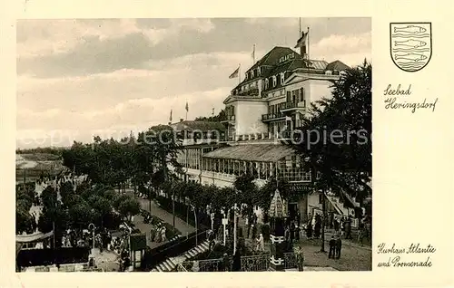 AK / Ansichtskarte  Heringsdorf__Ostseebad_Usedom Kurhaus Atlantic und Promenade 