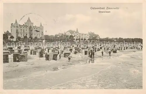 AK / Ansichtskarte  Zinnowitz_Ostseebad Strandleben Hotels Zinnowitz_Ostseebad